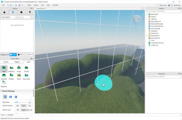 Modellazione mappa su Roblox Studio