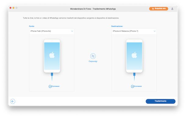 Dr.Fone — Trasferimento WhatsApp
