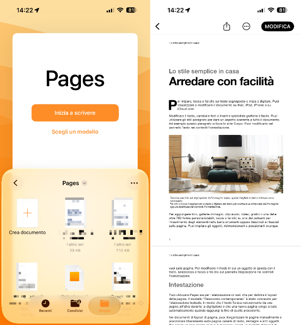 Pages iPhone
