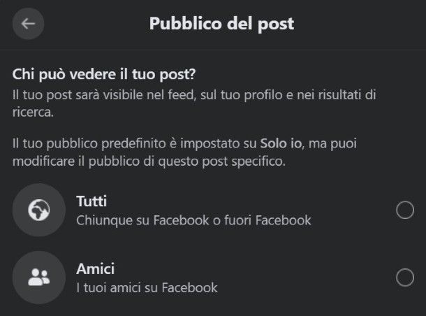 Vedere chi ha visto un post sul profilo Facebook