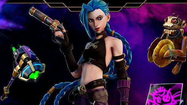 Jinx Fortnite elementi estetici League of Legends