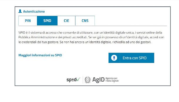 autenticazione spid INPS