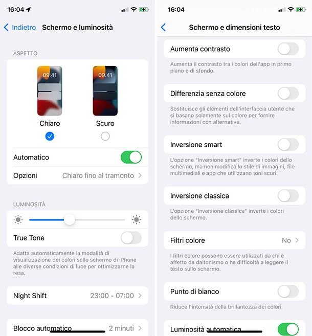 Come ripristinare i colori dello schermo su iPhone