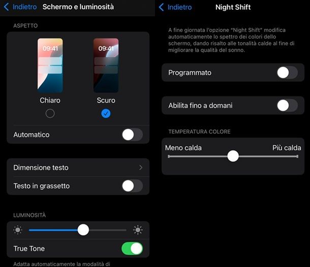 Come ripristinare i colori dello schermo iPhone