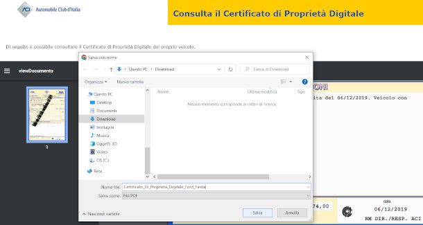 Certificato di Proprietà Digitale