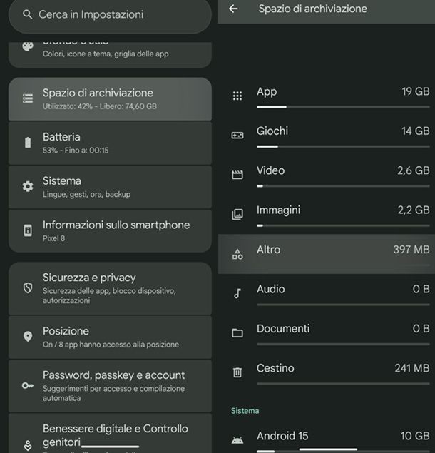 Come visualizzare cartella Altro su Android