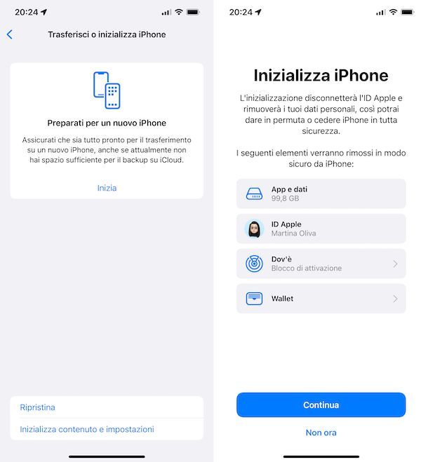 Ripristino da iOS