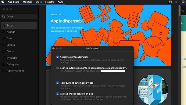 Aggiornamento Mac App Store