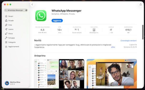 WhatsApp macOS