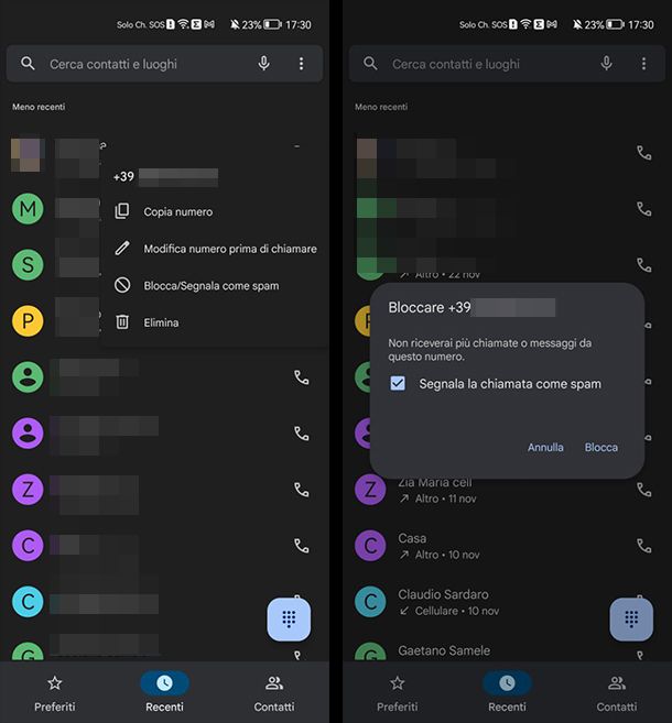 Come bloccare numeri indesiderati su Android