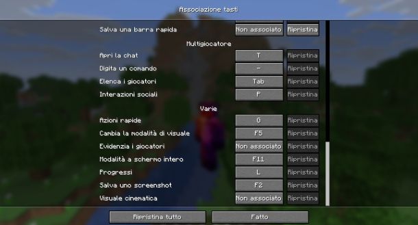 Come cambiare visuale su Minecraft Java Edition