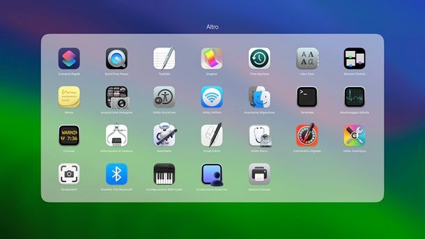Cartella Altro Terminale macOS