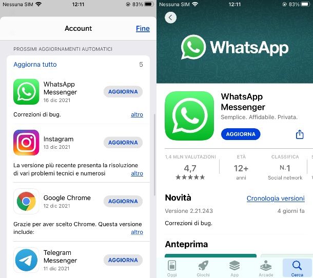 Come riattivare WhatsApp obsoleto su iPhone