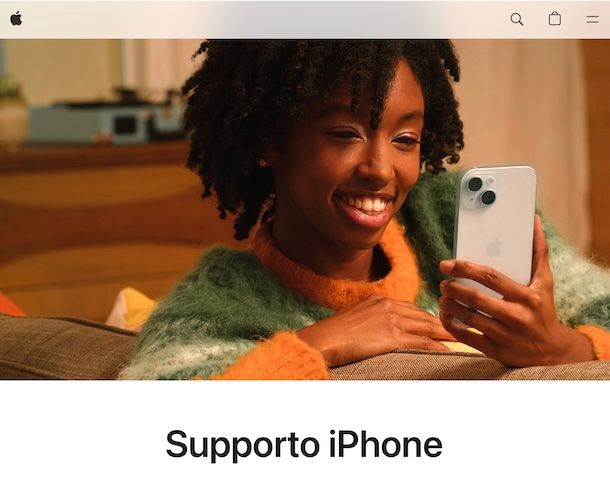 Supporto iPhone online