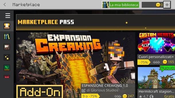 Marketplace Minecraft Bedrock