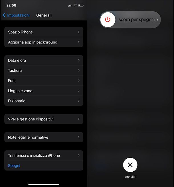 Come si spegne iPhone 13