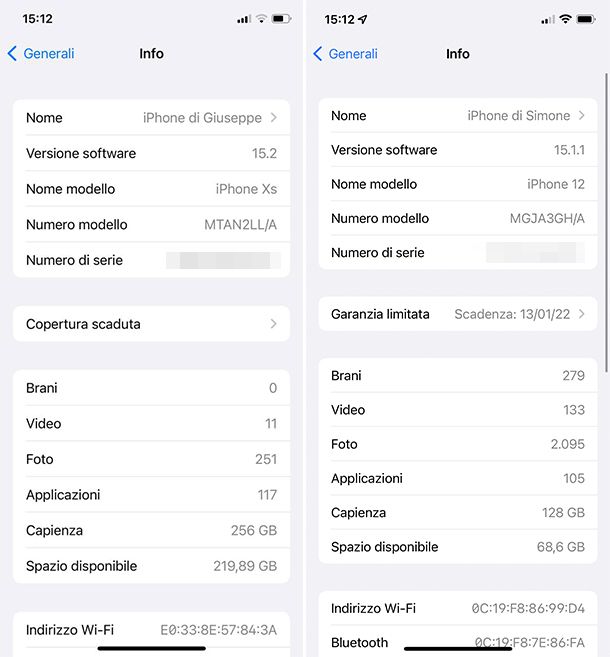 Verificare il numero di modello