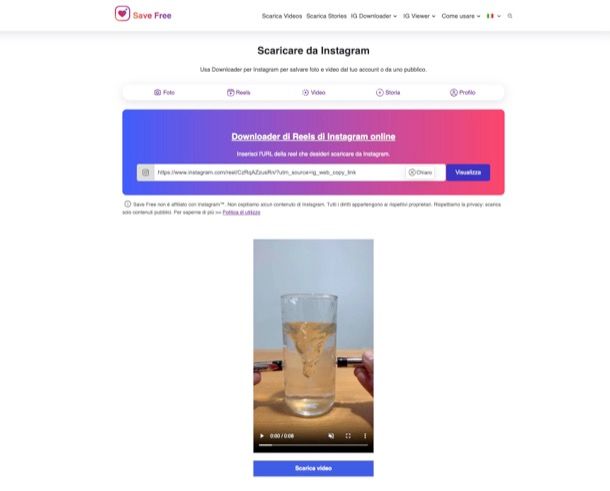 Come scaricare Reels da Instagram online