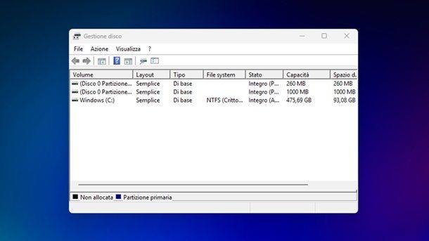 Gestione disco Come unire due partizoni di un hard disk Windows 11