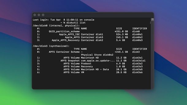 Come unire due partizioni su Mac da Terminale
