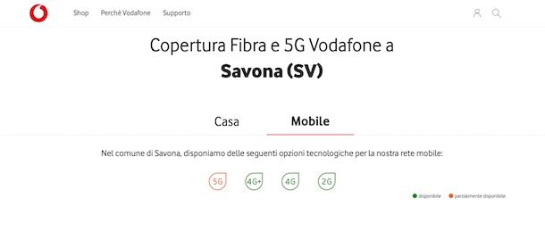 Copertura Vodafone