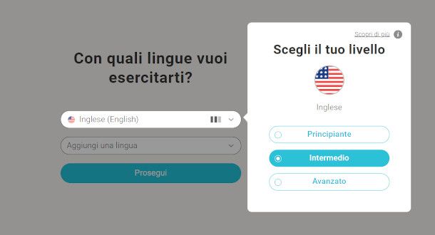 tandem selezione lingua