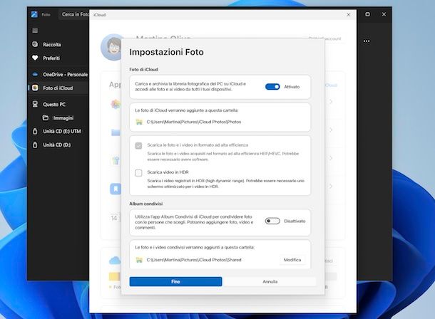 Foto iCloud Windows