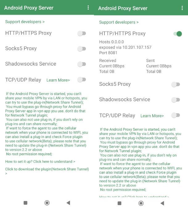 Android Proxy Server