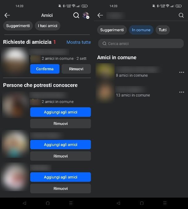Come vedere amici in comune nascosti su Facebook