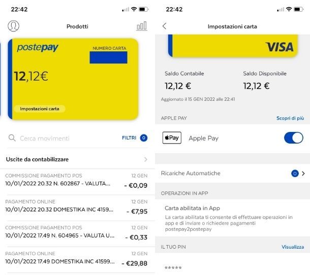 Attivazione in app BancoPosta