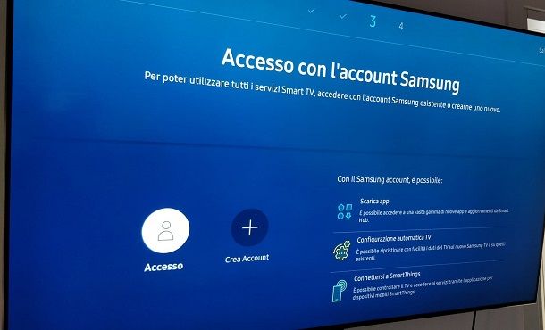 accesso con account samsung