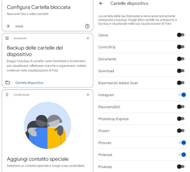 ottimizzazione backup google foto da mobile