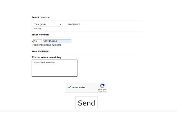Come mandare SMS anonimi da PC