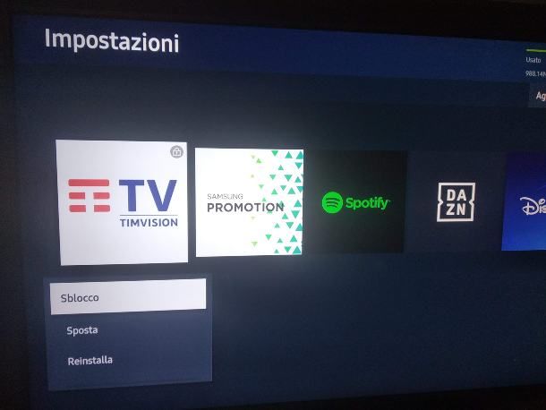 Come sbloccare app su TV Samsung