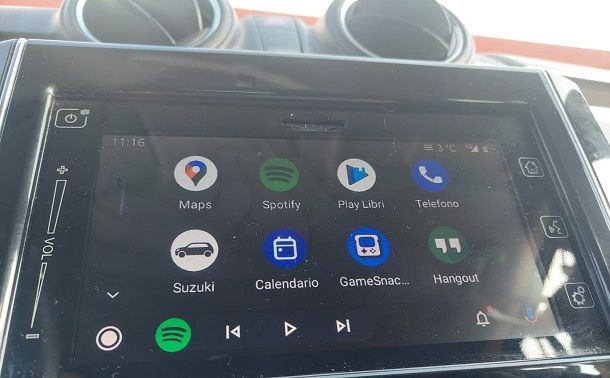 menu principale android auto