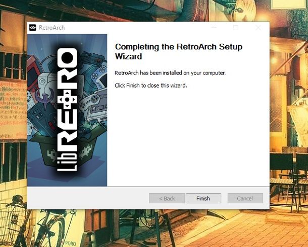 completamento installazione retroarch