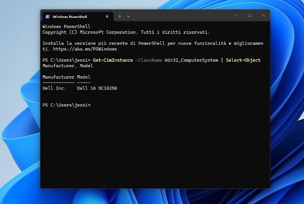 Come vedere il modello del PC