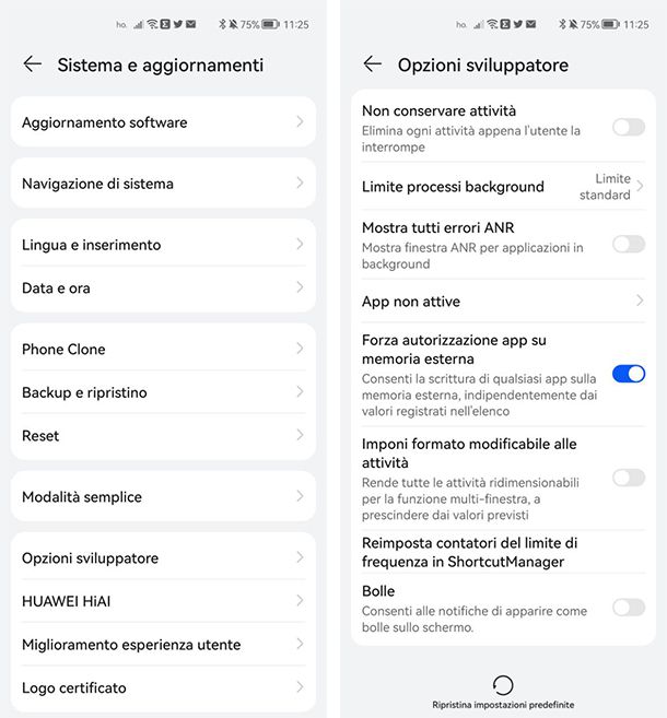 Come spostare app su scheda SD HUAWEI