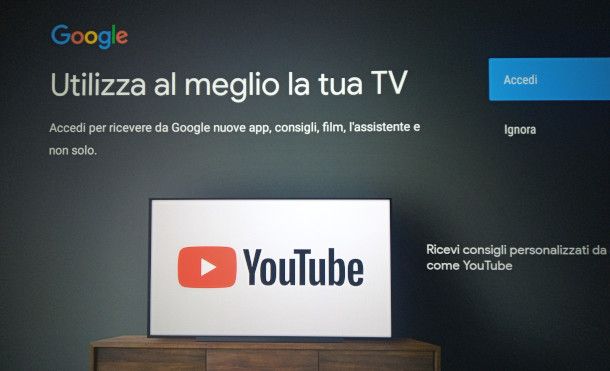 autenticazione google televisore sharp aquos