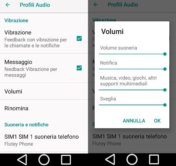 aggiunta profile audio personalizzato smartphone Brondi