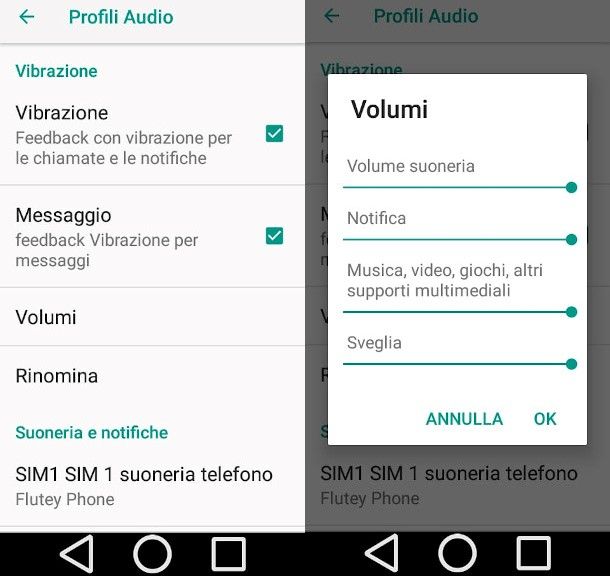 aggiunta profile audio personalizzato smartphone Brondi