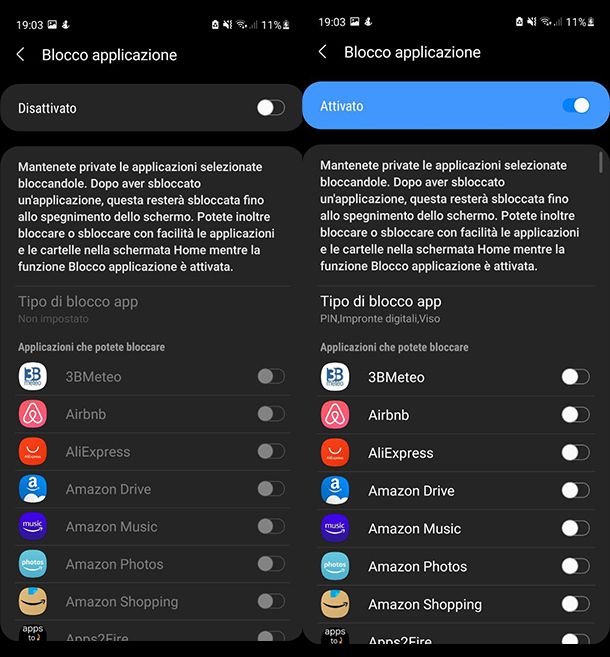 Come bloccare le applicazioni su Samsung