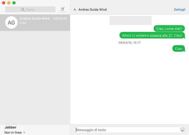 Messaggi su Mac