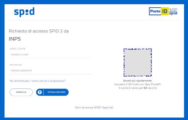 Come accedere con SPID a INPS