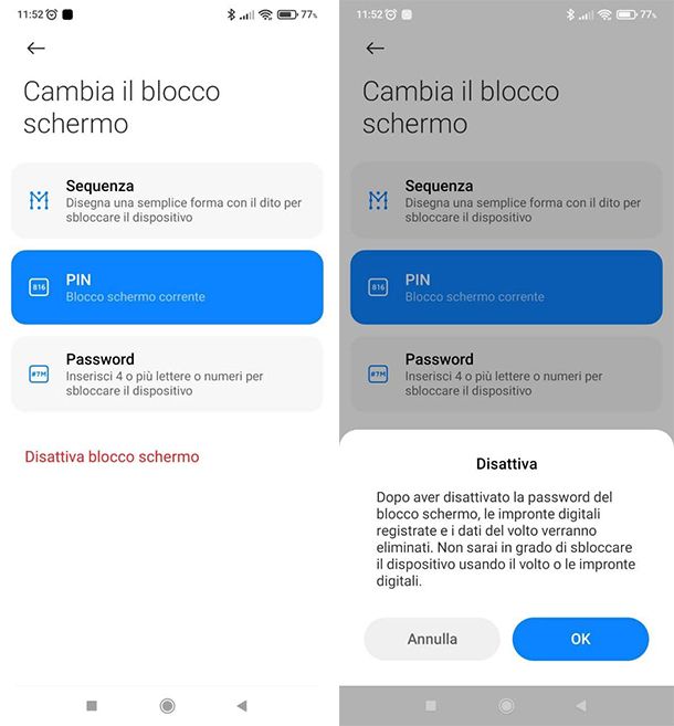 Come togliere il blocco schermo su Xiaomi