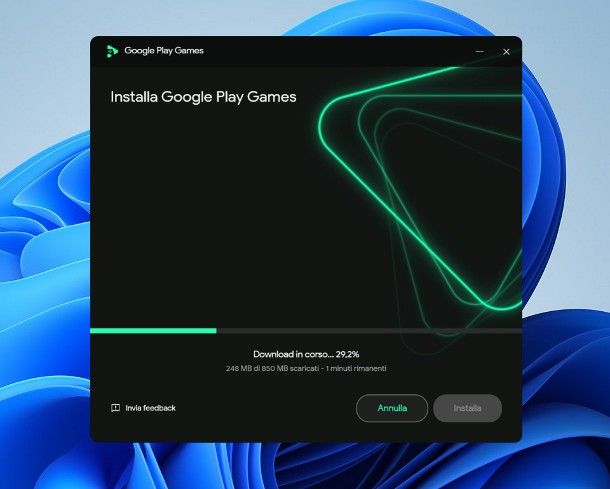 Come installare Google Play Giochi su PC