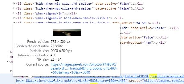 Usare il codice HTML per ridimensionare un'immagine