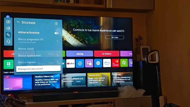Come resettare la password del TV LG
