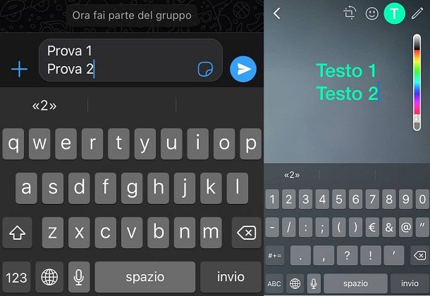 Come andare a capo su WhatsApp iPhone