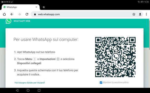 WhatsApp Web QR code